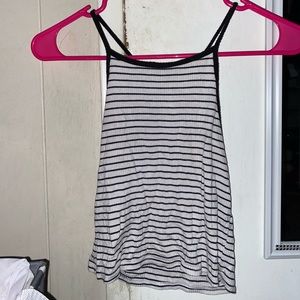 stripped halter crop top
